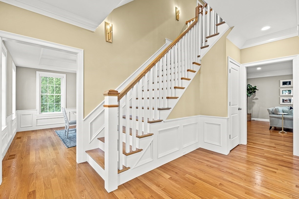 15 Maryvale Road Burlington, MA 01803 - Photo 19 of 42 a view of entryway with wooden floor and stairs