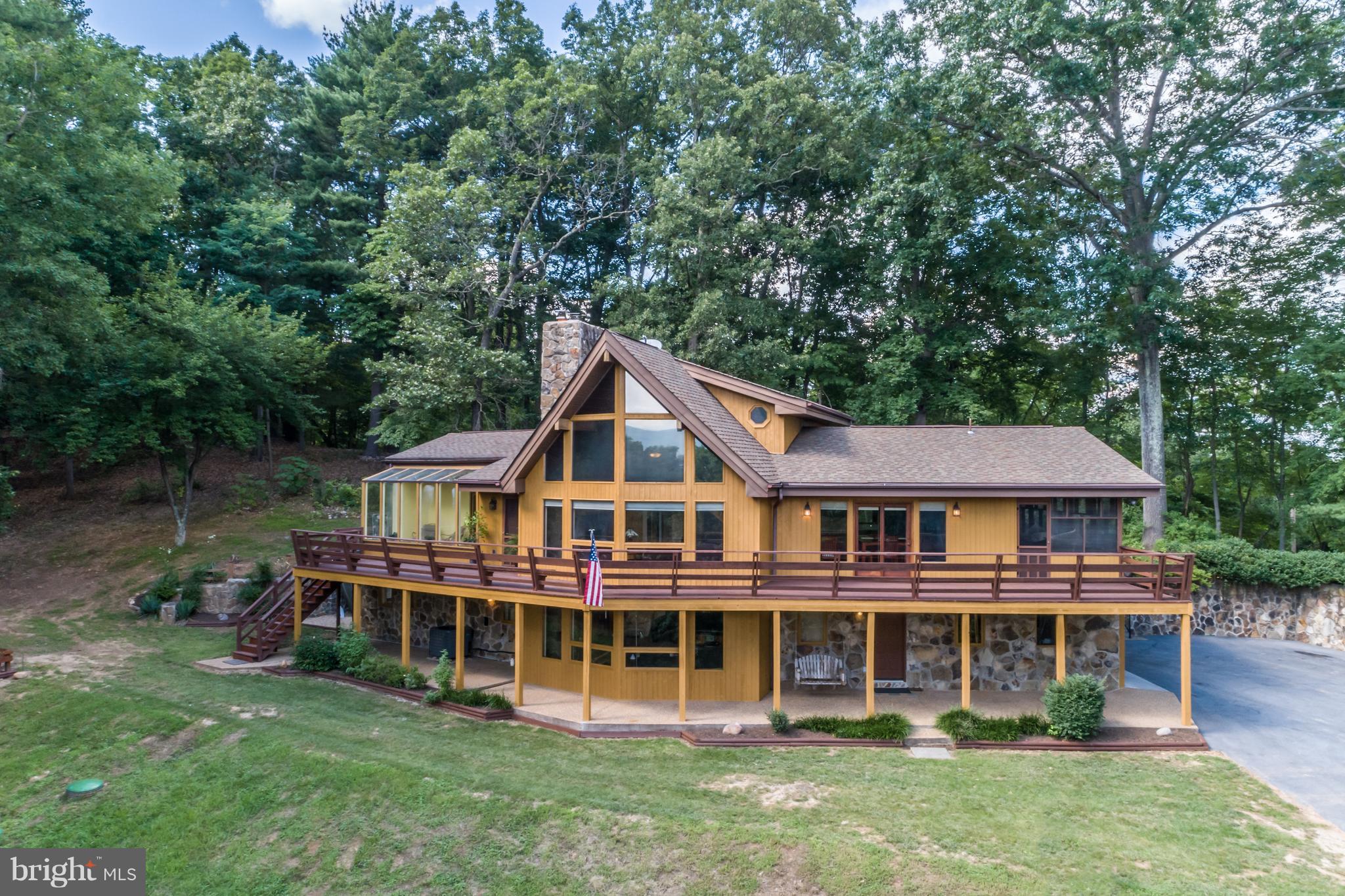 Huge redwood deck