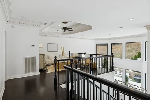 a view of a swimming pool and a lake view