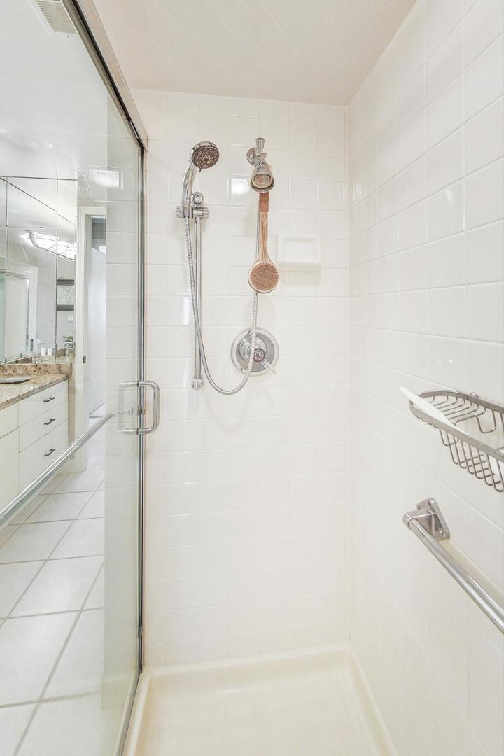 209 Rivershire Lane, Unit 503 Lincolnshire, IL 60069 - Photo 30 of 53 a bathroom with a shower