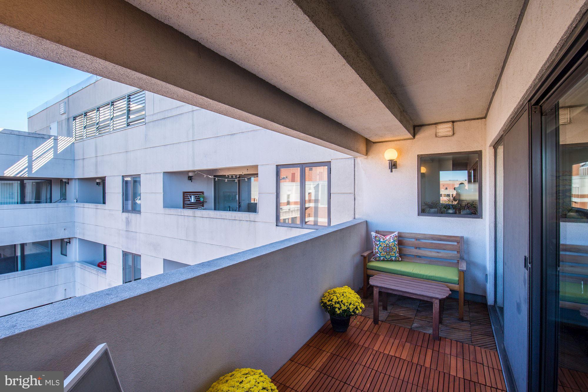 2311 M Street Northwest, Unit 1002 Washington, DC 20037 - Photo 15 of 29 Long Wood Tiled Balcony