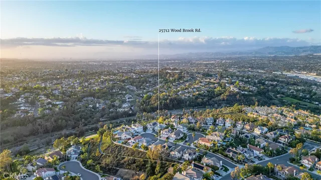 a view of a city with a building in the background