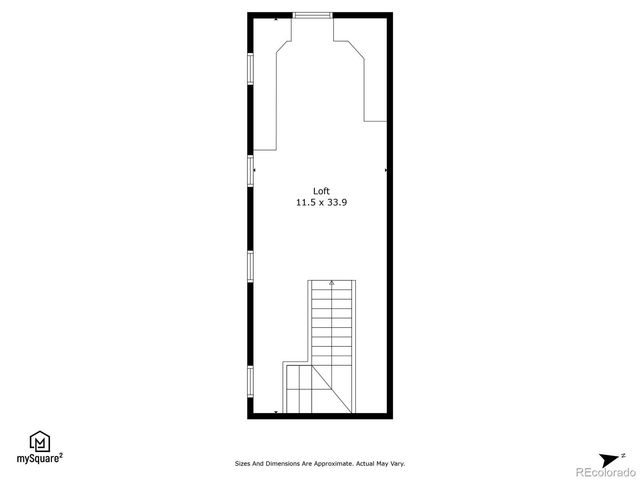 a picture of a bench in a white building