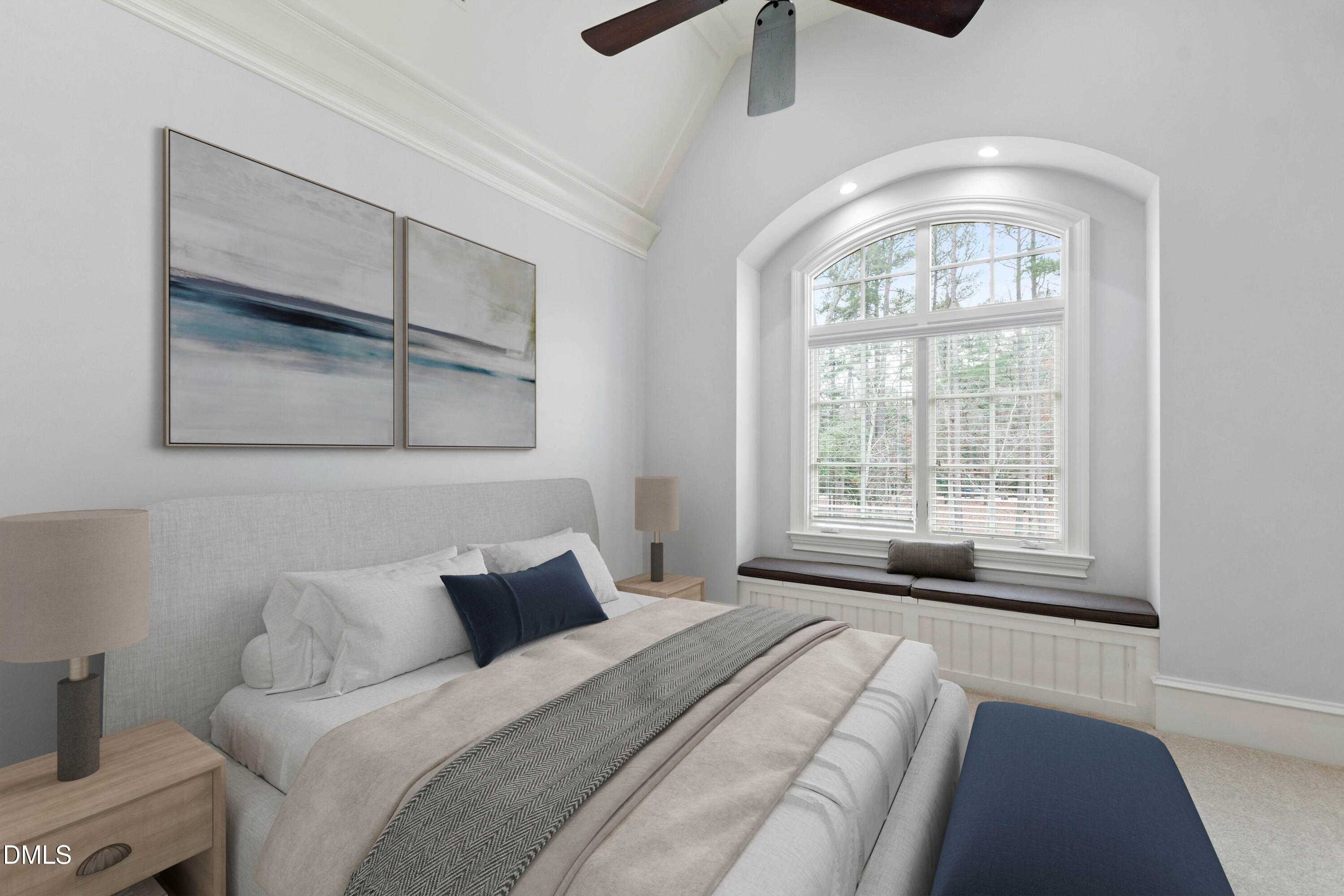 15508 Possum Track Road Raleigh, NC 27614 - Photo 55 of 85 a bedroom with a bed and a window