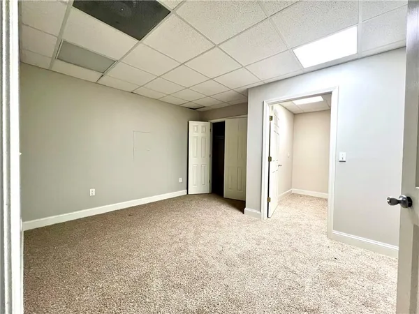 an empty room with a natural light