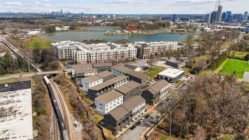 900 Brees Court Atlanta, GA 30318 - Photo 31 of 33 aerial view of a city with lake view