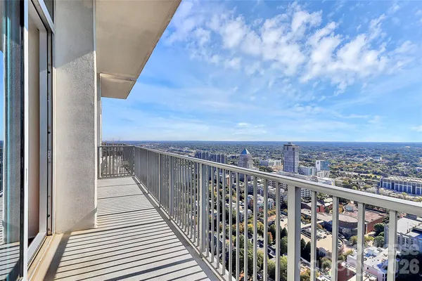 a view of city with balcony