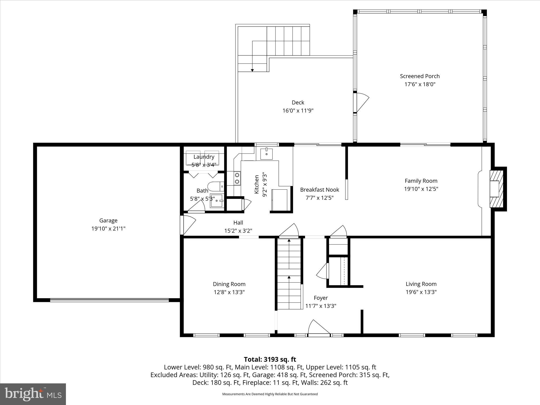 865 Moffett Forge Road Herndon, VA 20170 - Photo 60 of 62 Main Level Floor Plan