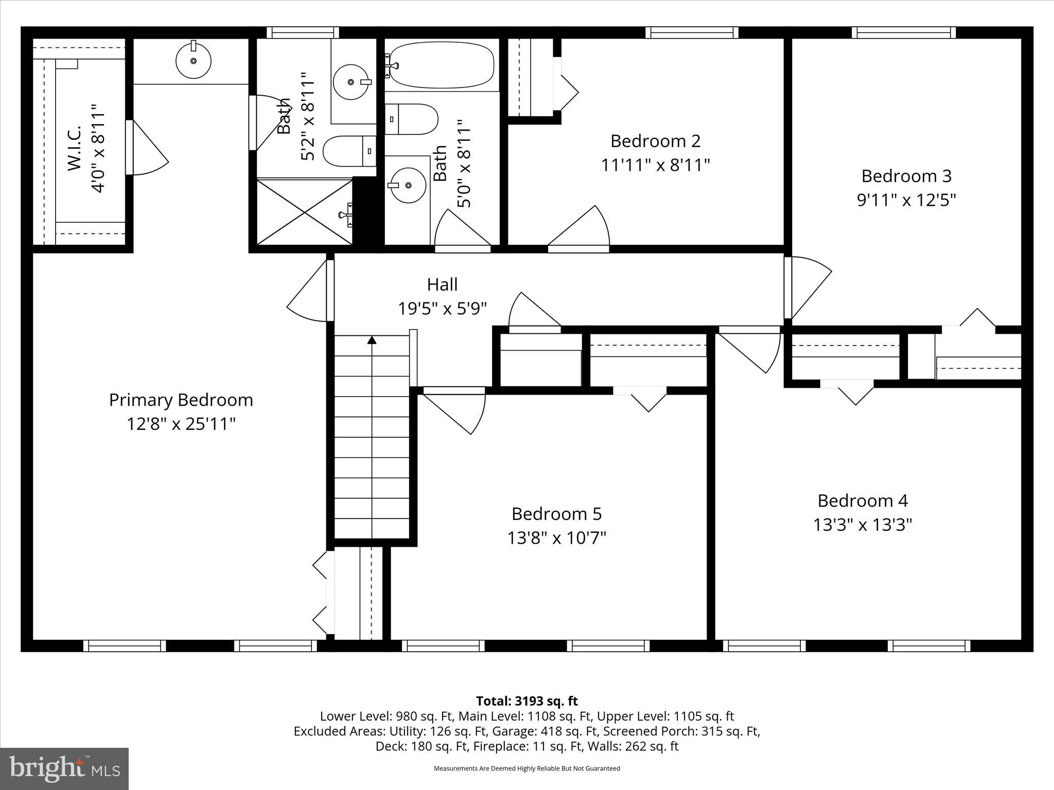 865 Moffett Forge Road Herndon, VA 20170 - Photo 61 of 62 Upper Level Floor Plan