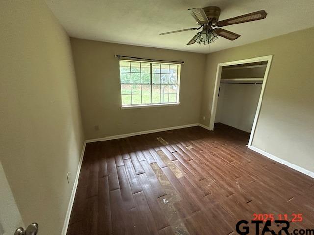 1092 An County Road Frankston, TX 75763 - Photo 11 of 16 a view of empty room with wooden floor and fan