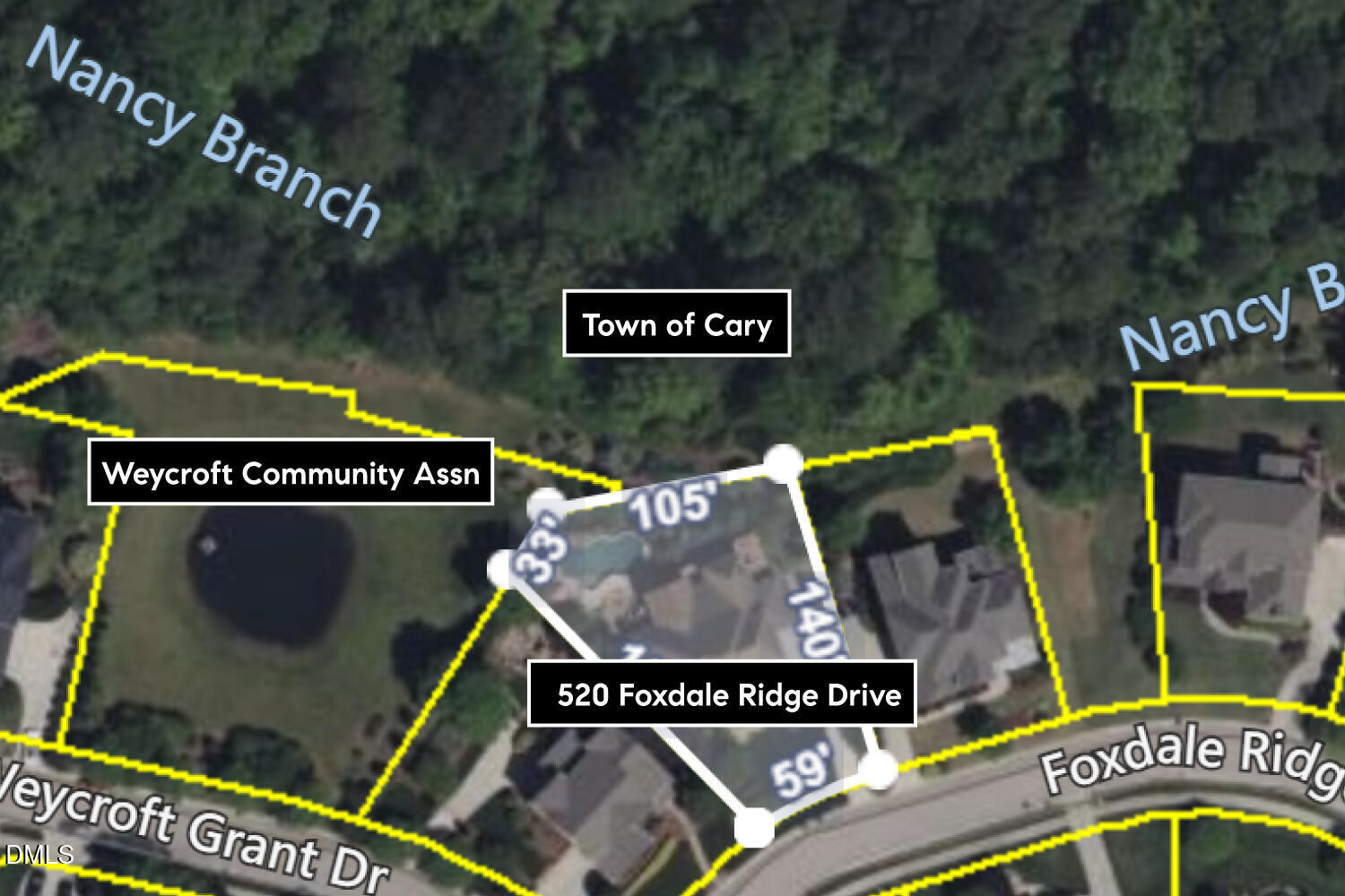 520 Foxdale Ridge Drive Cary, NC 27519 - Photo 66 of 68 520-Foxdale-Ridge-Dr_LOT-LINES