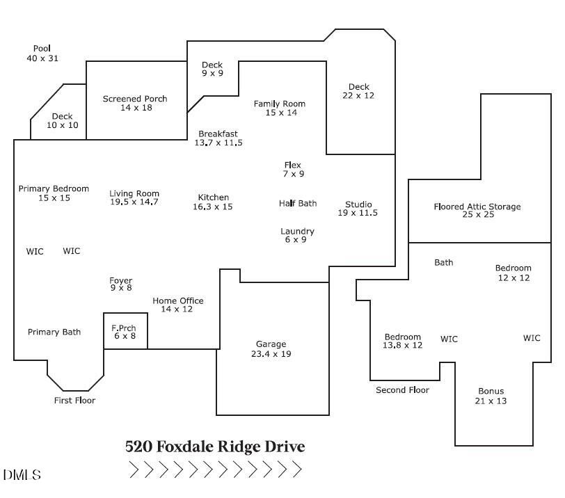 520 Foxdale Ridge Drive Cary, NC 27519 - Photo 67 of 68 Sketch Pic for MLS