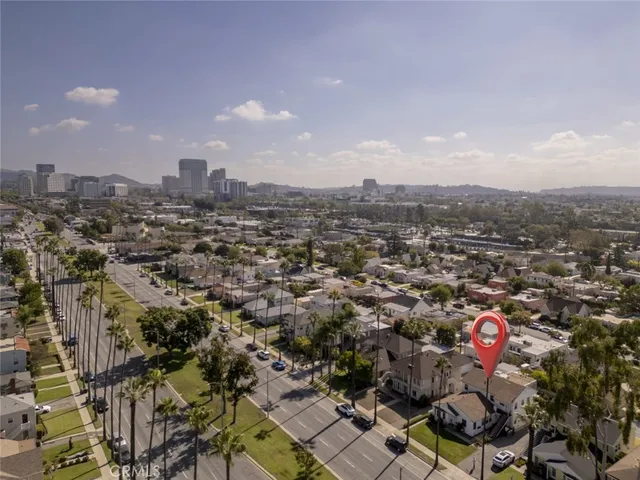 an aerial view of a city