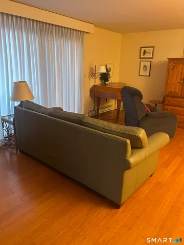 a living room with furniture and window