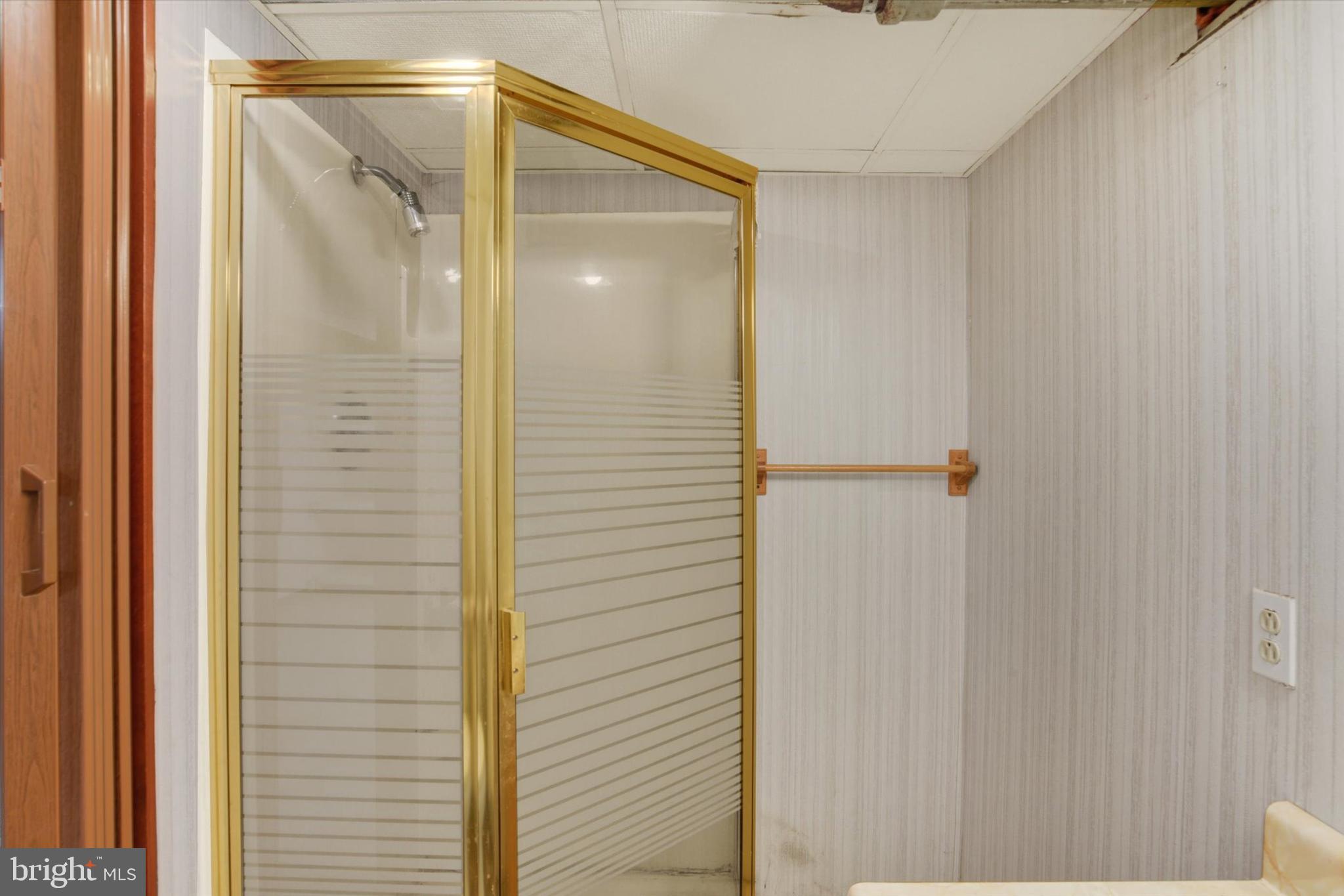 5924 Devonshire Heights Road Harrisburg, PA 17112 - Photo 16 of 33 a bathroom with a glass shower door and mirror