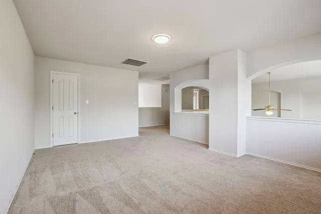 an empty room with a window