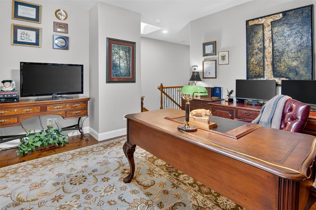 825 Milton Way Coppell, TX 75019 - Photo 22 of 35 a living room with furniture and a flat screen tv