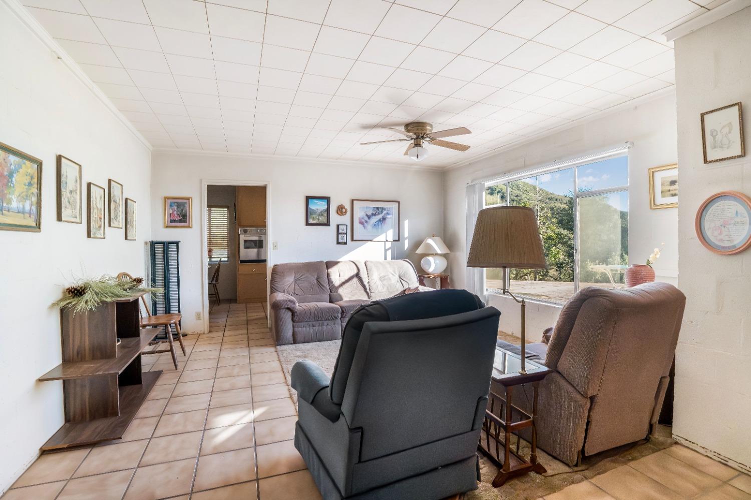 36659 Douglas Ranger Station Road North Fork, CA 93643 - Photo 12 of 38 a living room with furniture and a flat screen tv