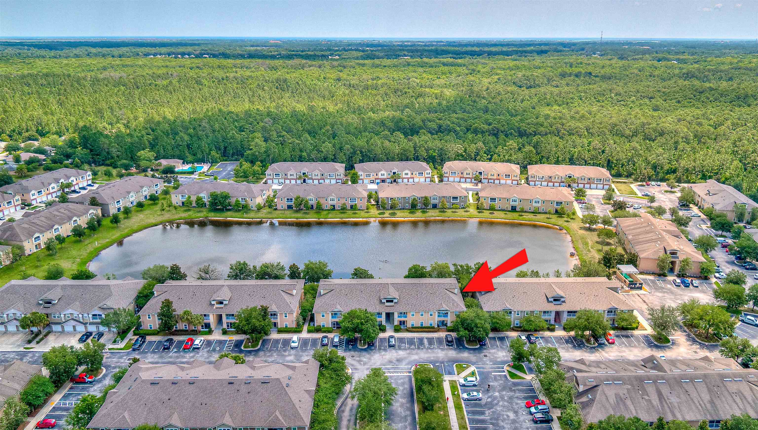 2724 Golden Lake Loop St. Augustine, FL 32084 - Photo 38 of 43 an aerial view of a house with a lake view