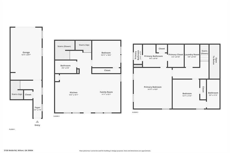 3158 Webb Road Milton, GA 30004 - Photo 36 of 36 a picture of a floor plan