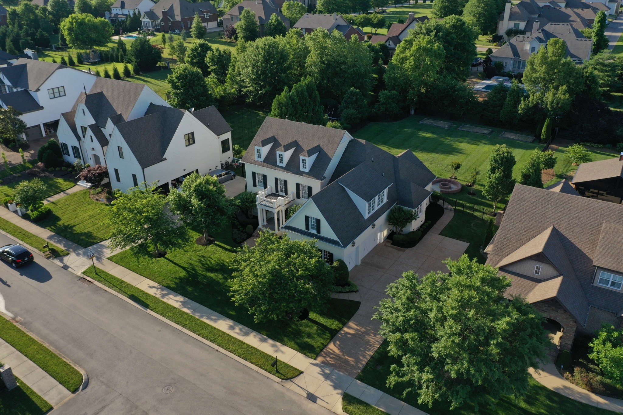 3624 Lime Valley Bridge Road Thompson's Station, TN 37179 - Photo 2 of 69 an aerial view of a house with garden space and street view