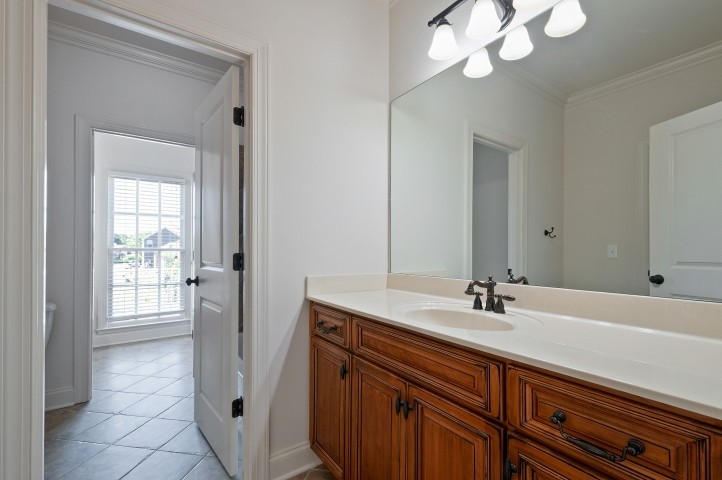3624 Lime Valley Bridge Road Thompson's Station, TN 37179 - Photo 56 of 69 a bathroom with a sink a vanity and a mirror