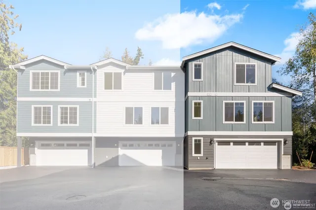 a view of a big house with many windows