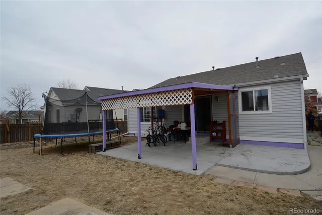 a view of a house with a patio