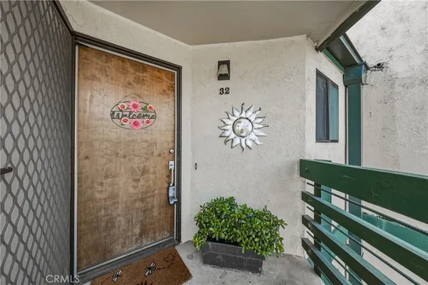 a front view of a house with entryway