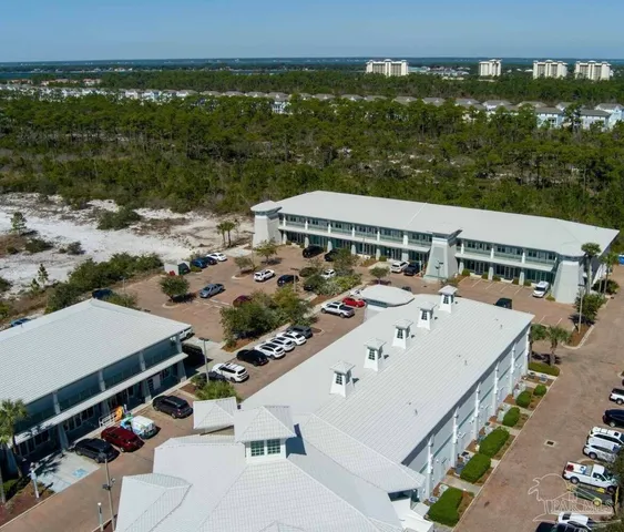 an aerial view of multiple house