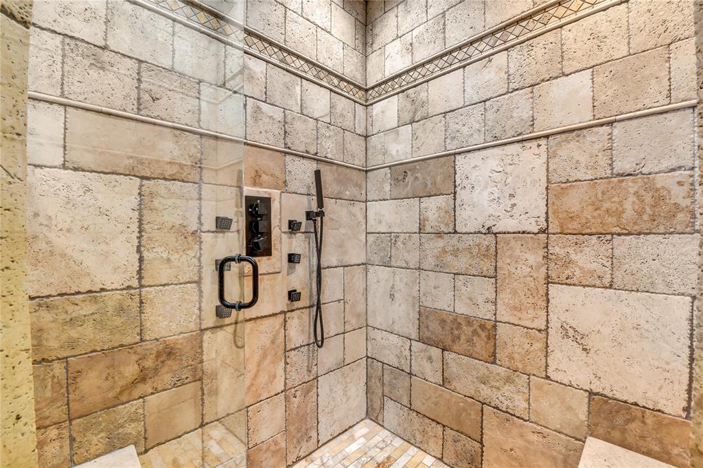 854 County Road 3330 Bridgeport, TX 76426 - Photo 15 of 40 Custom tile shower with rainhead shower head, water jets and wand