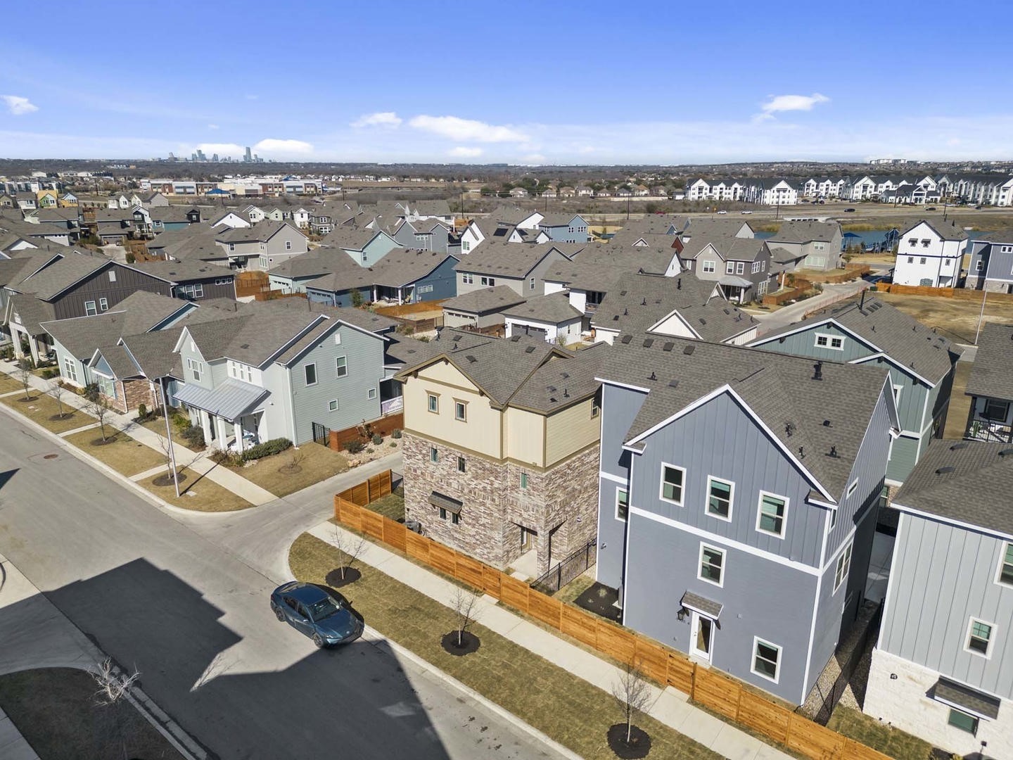 6400 Stockman Drive, Unit 6 Austin, TX 78747 - Photo 34 of 36 an aerial view of a building with a ocean view
