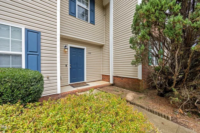 a backyard of a house