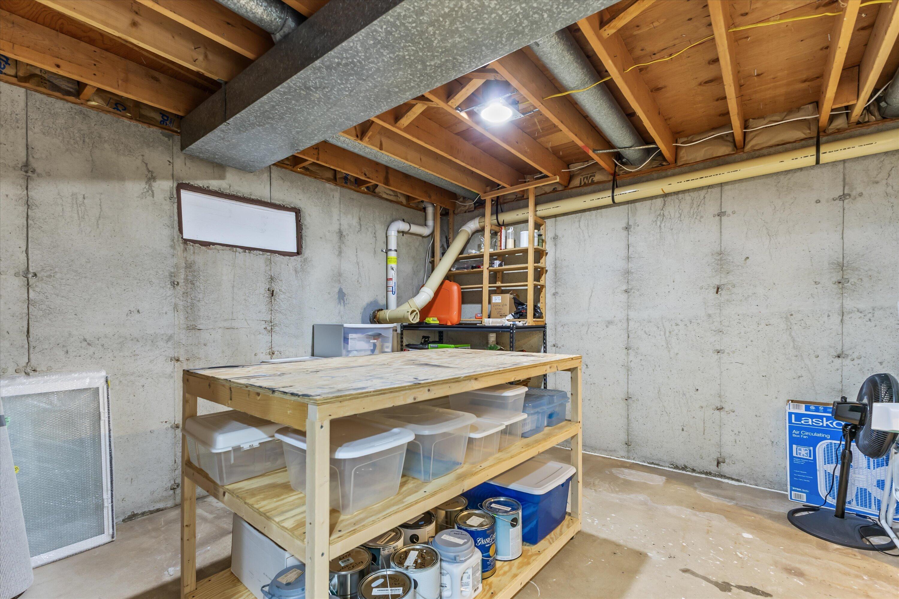 W5010 Hawk Road La Grange, WI 53121 - Photo 34 of 58 Storage area/Poured concrete walls