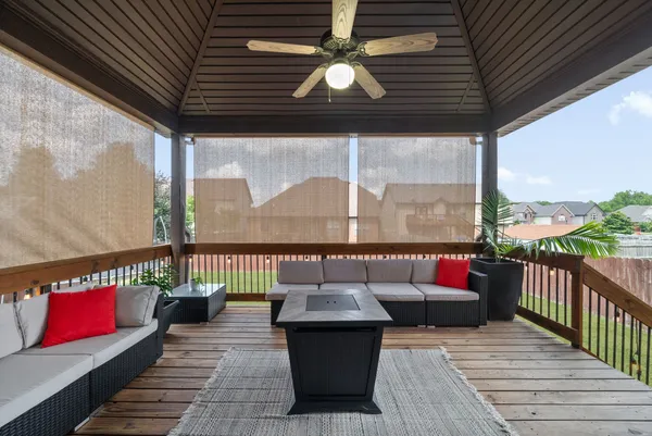 a view of balcony with couch