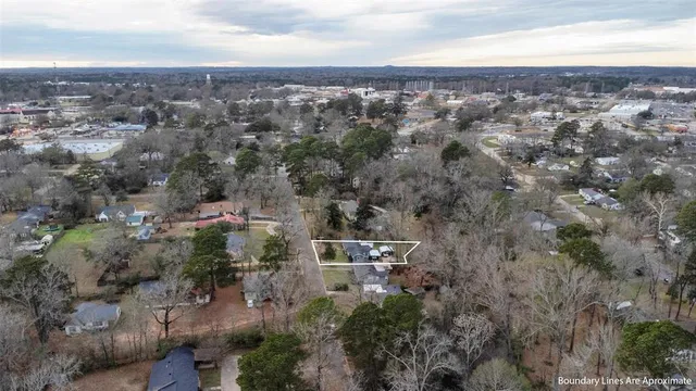 an aerial view of multiple house