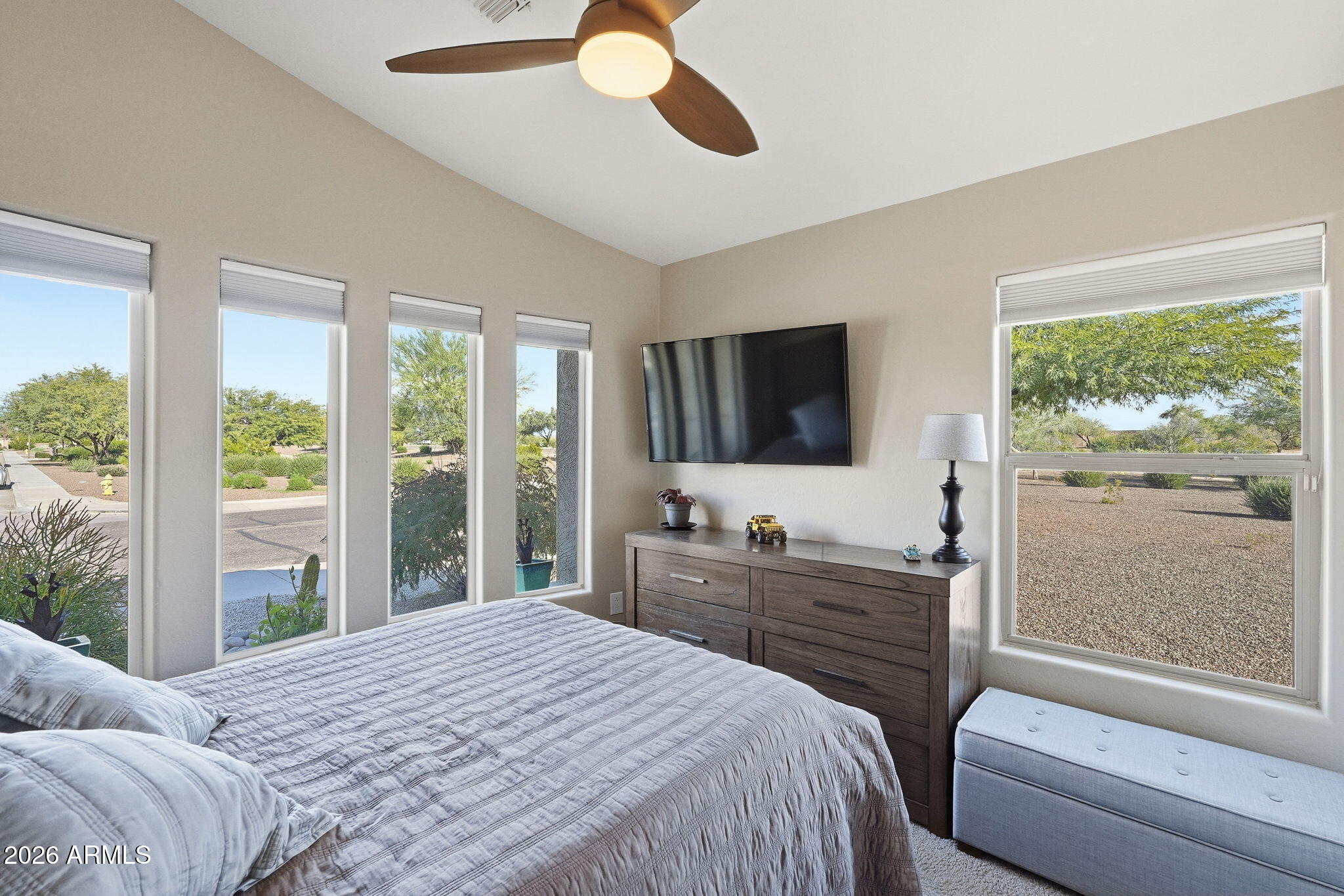 2829 East Park View Lane Phoenix, AZ 85024 - Photo 13 of 20 a bedroom with a bed and a flat screen tv