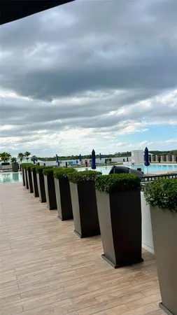 a view of a building with many windows