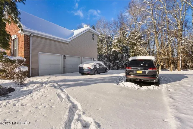 a car parked in front of a house
