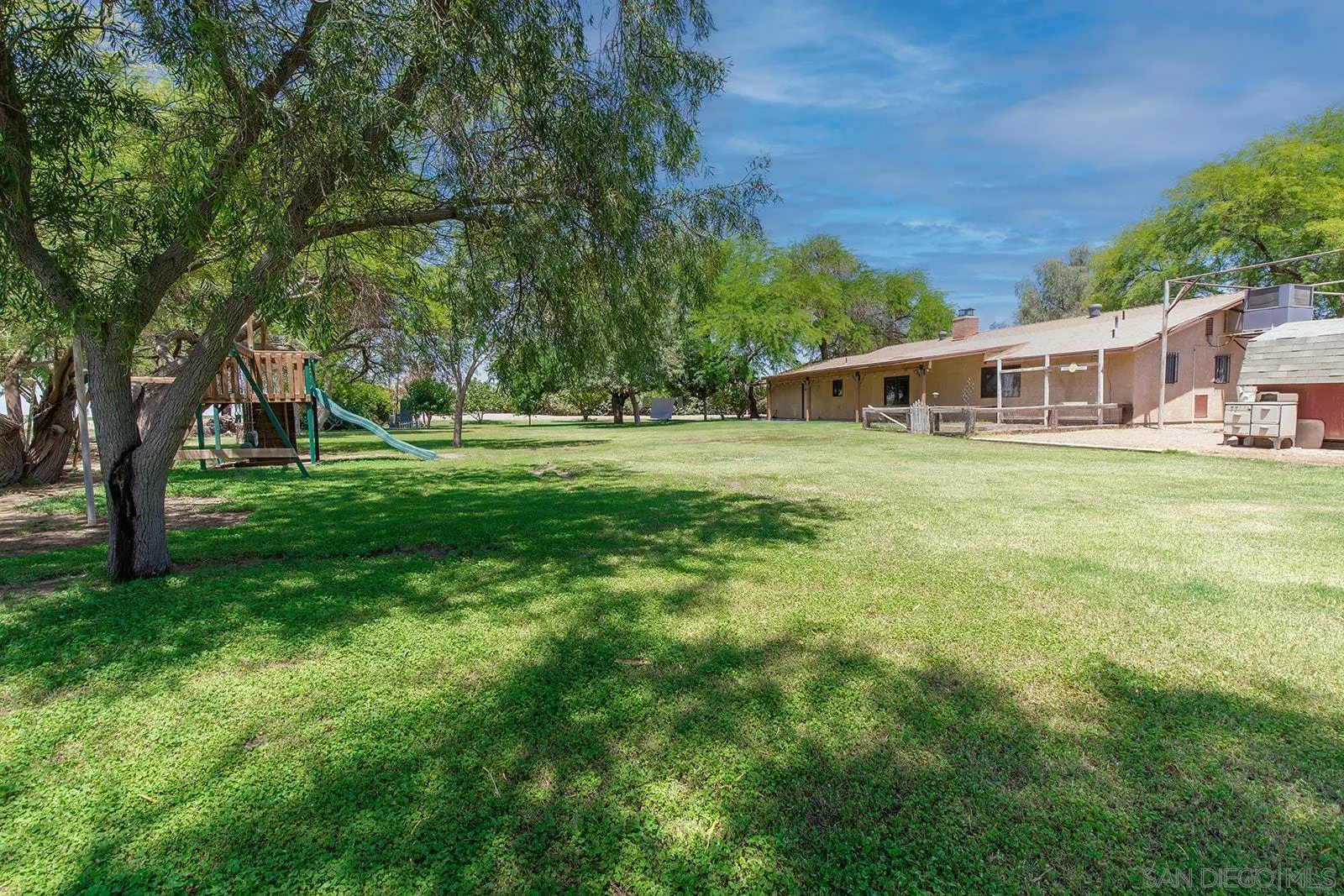 5754 Brandt Road Brawley, CA 92227 - Photo 42 of 48 a view of a house with a big yard potted plants and large tree