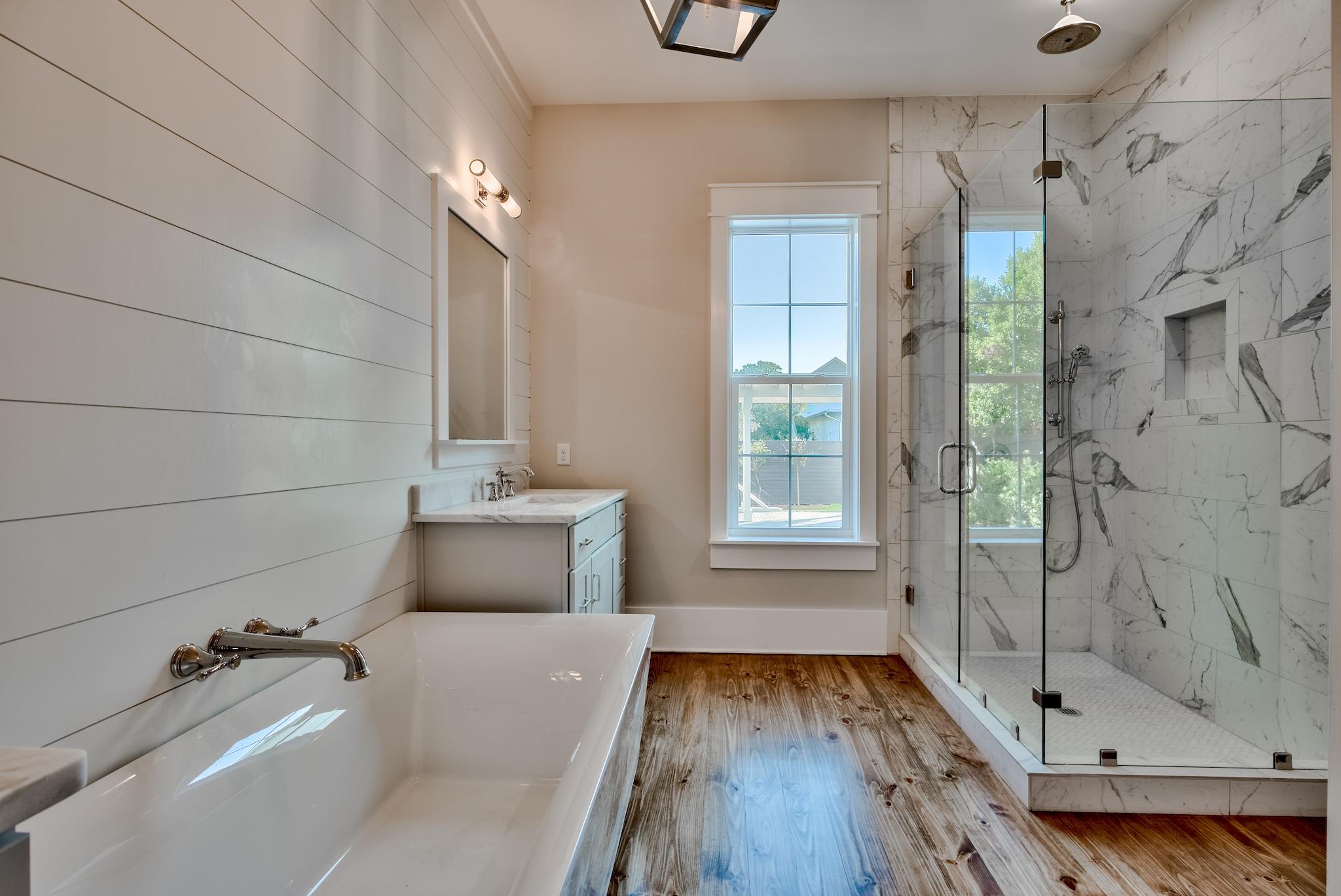 160 A St Inlet Beach Inlet Beach, FL 32461 - Photo 21 of 63 a bathroom with a tub and shower