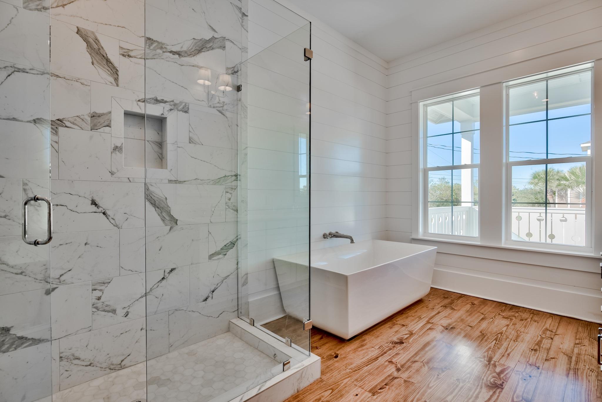 160 A St Inlet Beach Inlet Beach, FL 32461 - Photo 31 of 63 a spacious bathroom with a bathtub and shower
