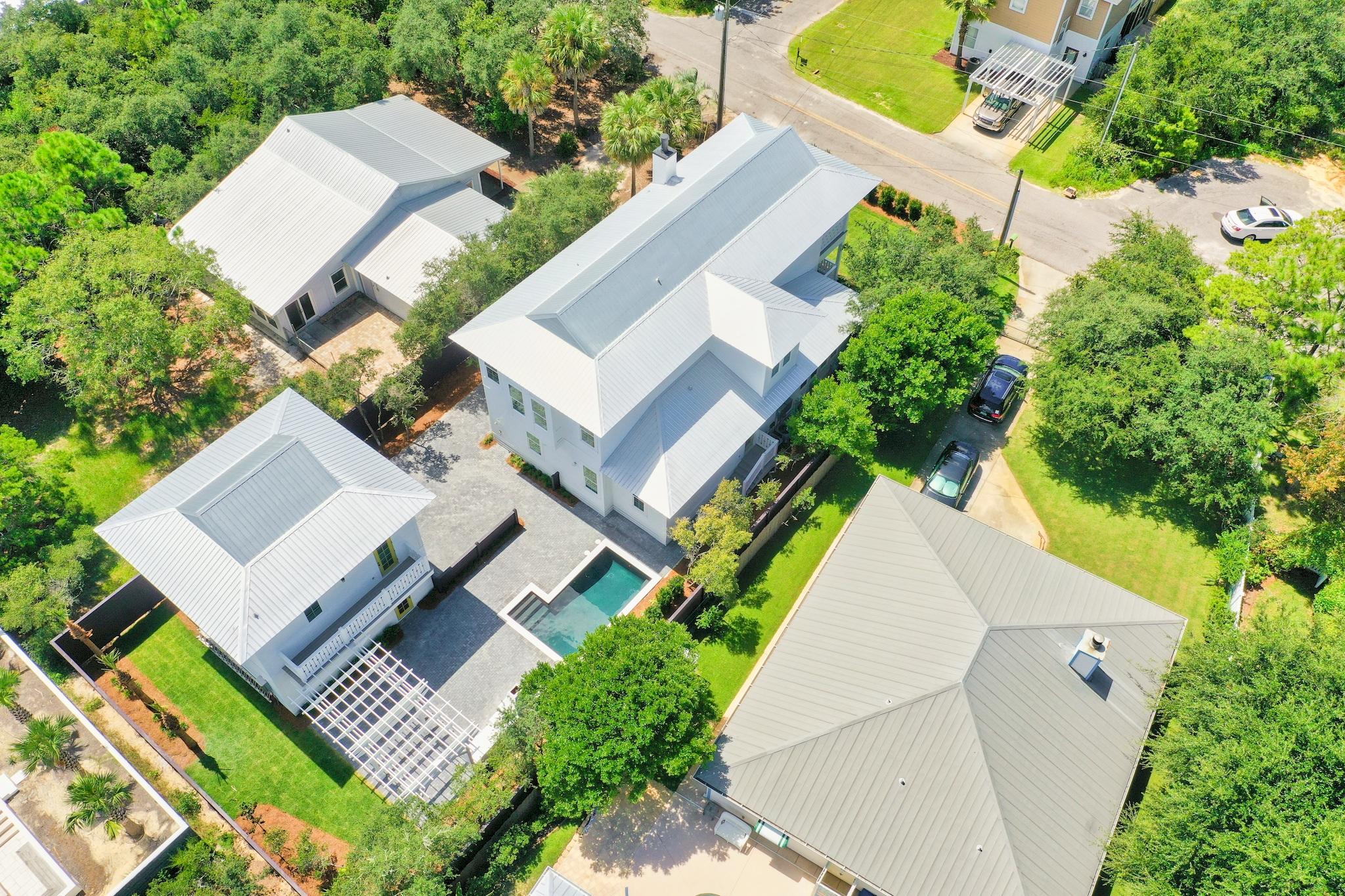 160 A St Inlet Beach Inlet Beach, FL 32461 - Photo 60 of 63 an aerial view of a house with a yard