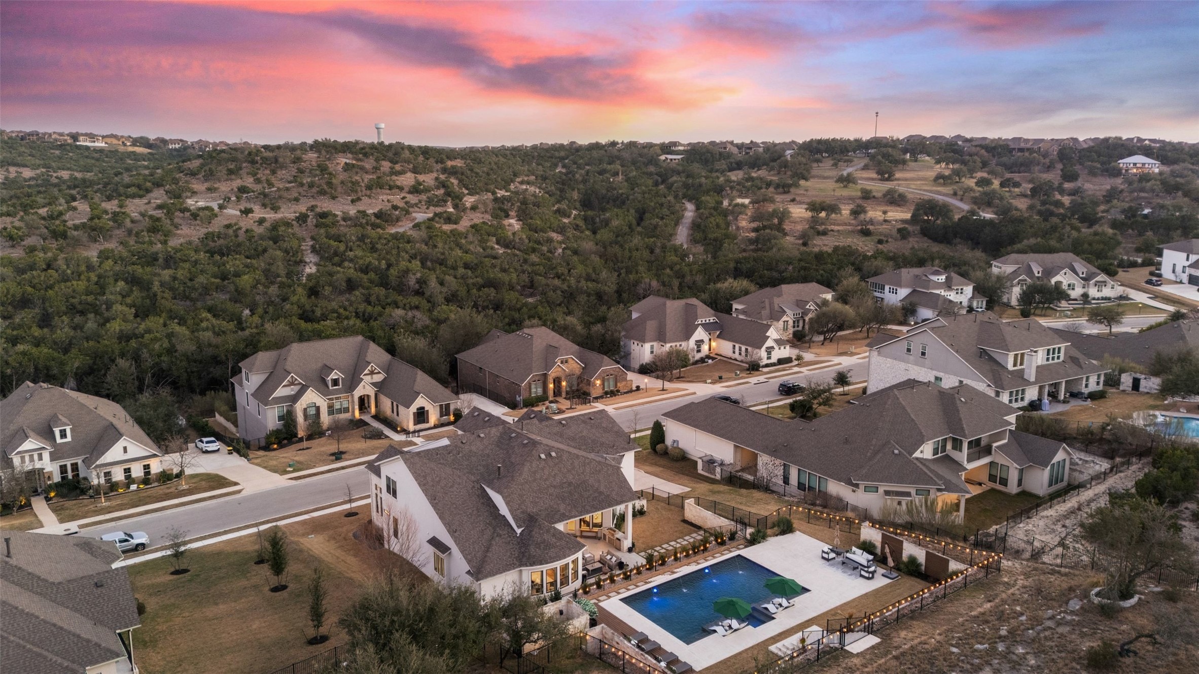 an aerial view of a city with lots of residential buildings
