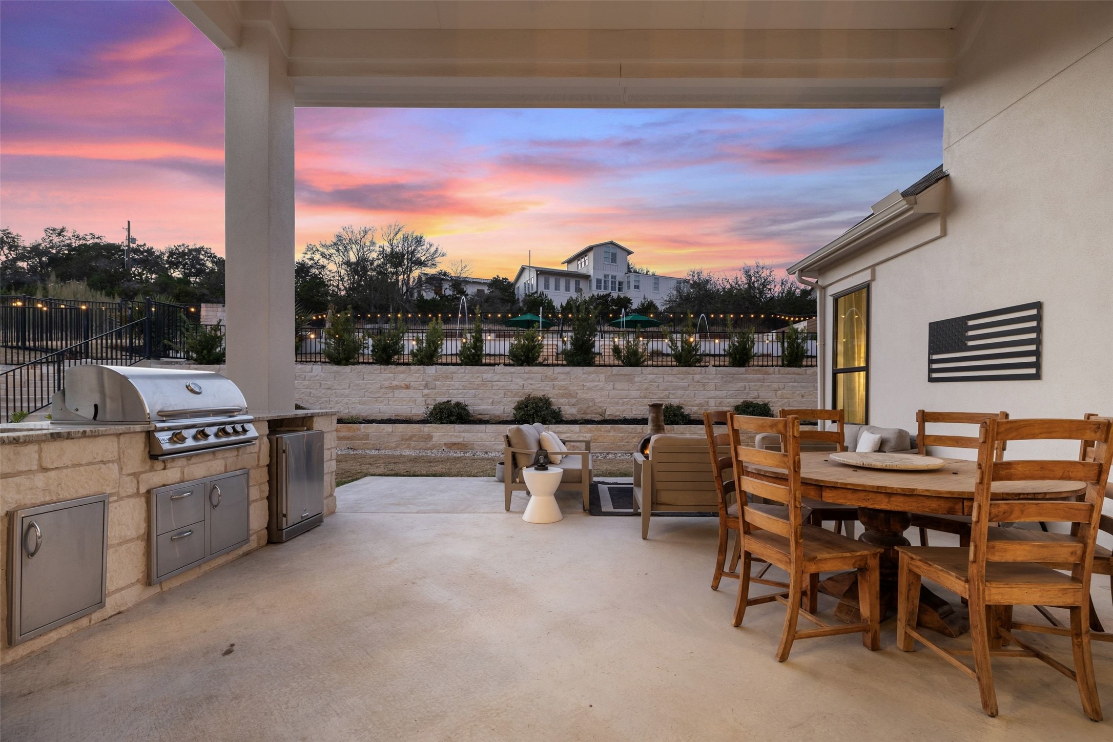 302 Lodestone Lane Austin, TX 78738 - Photo 35 of 40 a view of a terrace with furniture and outdoor space