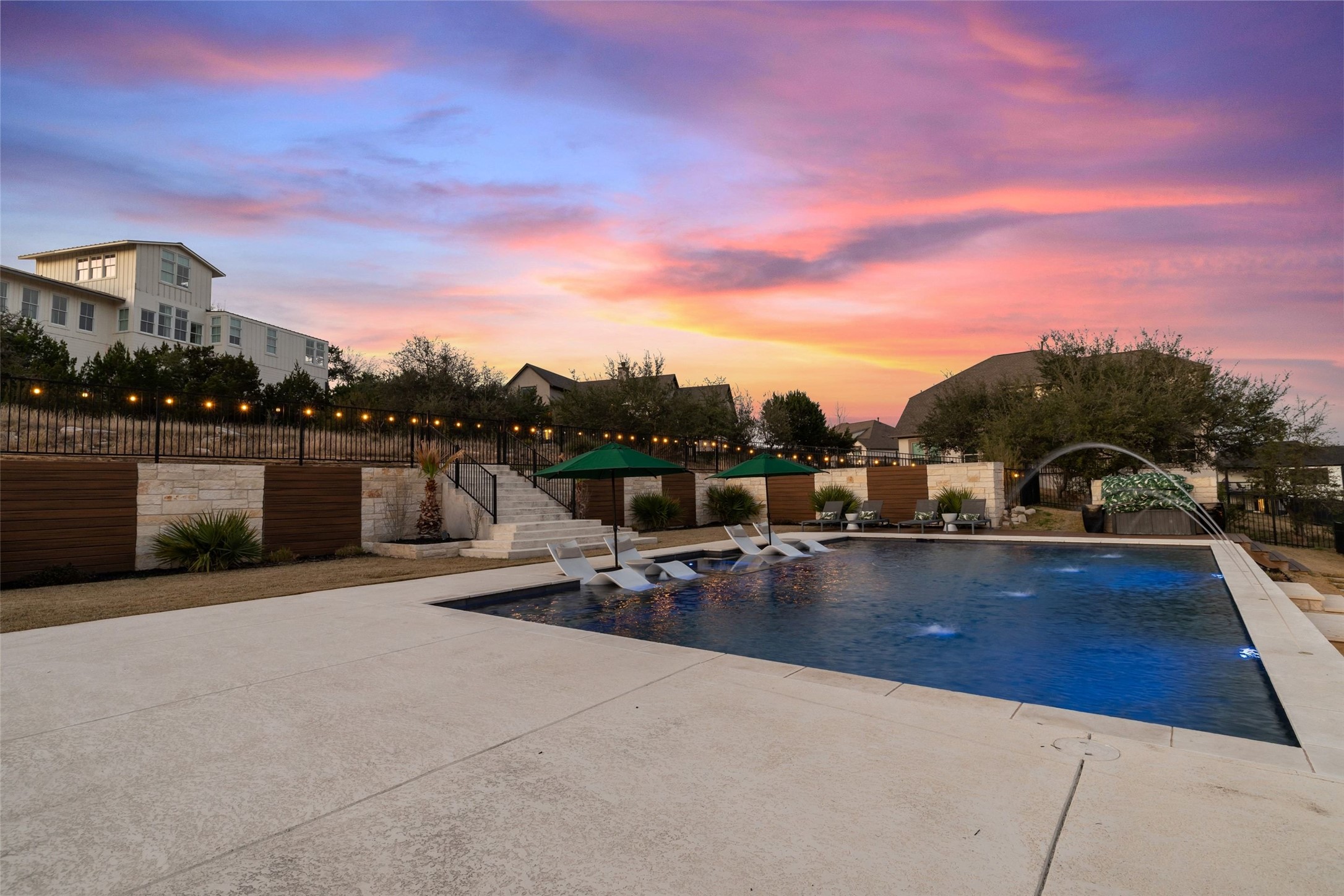 302 Lodestone Lane Austin, TX 78738 - Photo 36 of 40 a view of swimming pool with lounge chair on th terrace