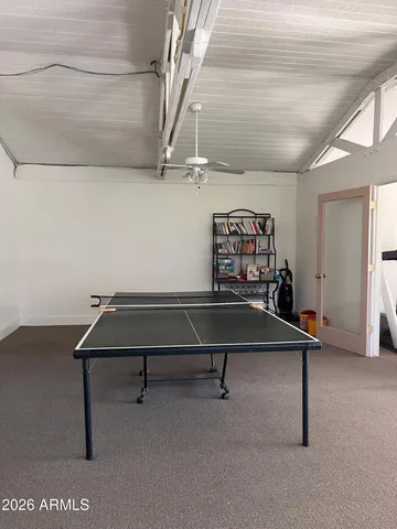 a room with gym equipment