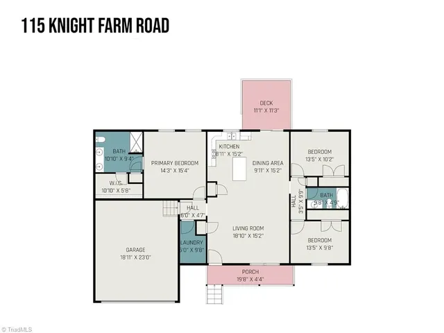 $369,900 | 115 Knight Farm Road, Stokesdale, NC 27357