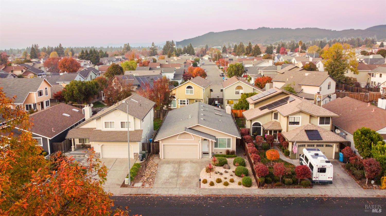 1416 Middlebrook Way Rohnert Park, CA 94928 - Photo 1 of 1 an aerial view of residential houses with a city street