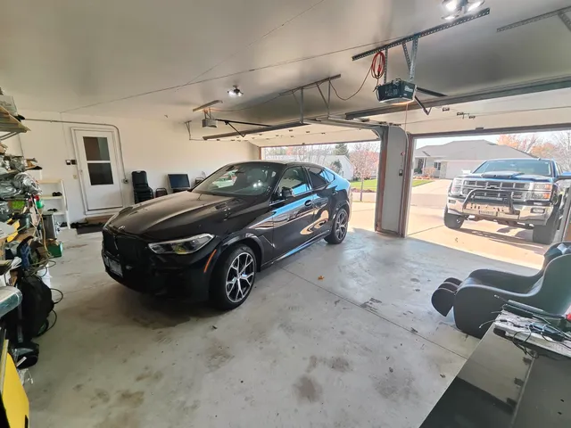 a car parked in garage